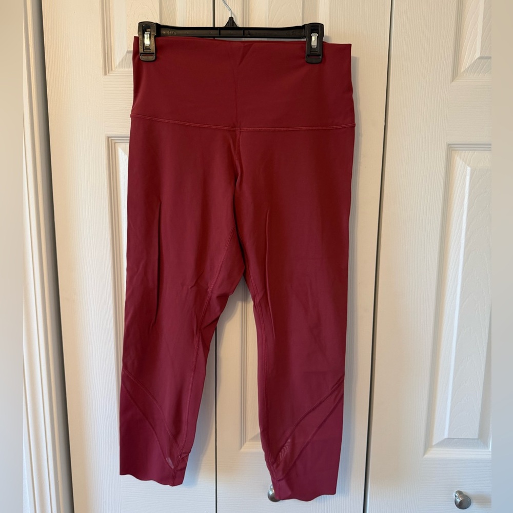 Lululemon High-Waisted Burgundy Leggings